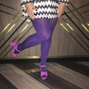 Snag Tights Size F Purple